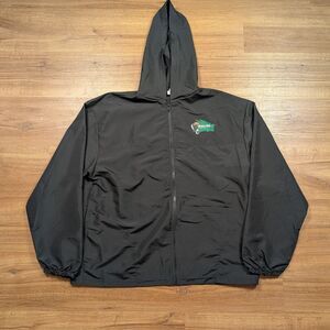 Olympics Team USA Windbreaker Jacket Men 2XL Black Road to Rio Hooded Full Zip